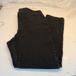 Worthington Black and White Polka Dot Cropped Pants-Trousers Size 10